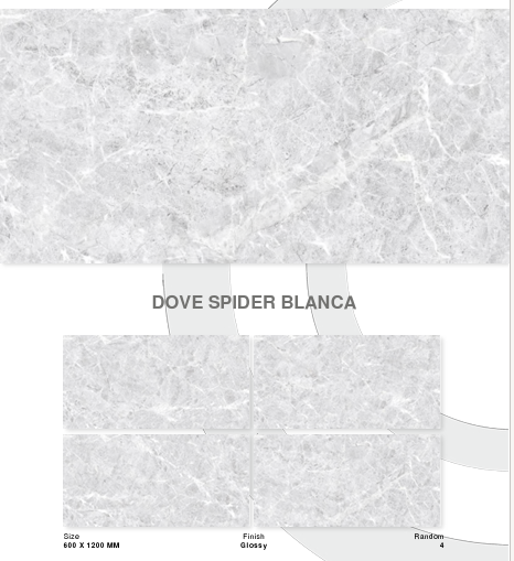 dove spide blanca 600*1200 mm vitrified tile